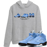 Jordan 5 UNC Jordan Shirts Sneaker Prelude Sneaker Tees Air Jordan 5 UNC SNRT Sneaker Tees Unisex Shirts Heather Grey 1