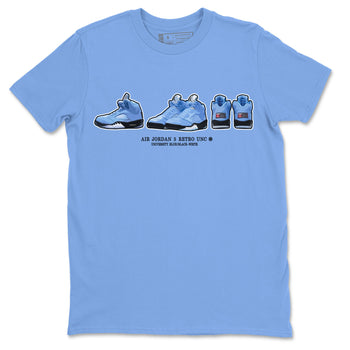 Jordan 5 UNC Jordan Shirts Sneaker Prelude Sneaker Tees Air Jordan 5 UNC SNRT Sneaker Tees Unisex Shirts Carolina Blue 2