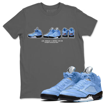 Jordan 5 UNC Jordan Shirts Sneaker Prelude Sneaker Tees Air Jordan 5 UNC SNRT Sneaker Tees Unisex Shirts Cool Grey 1