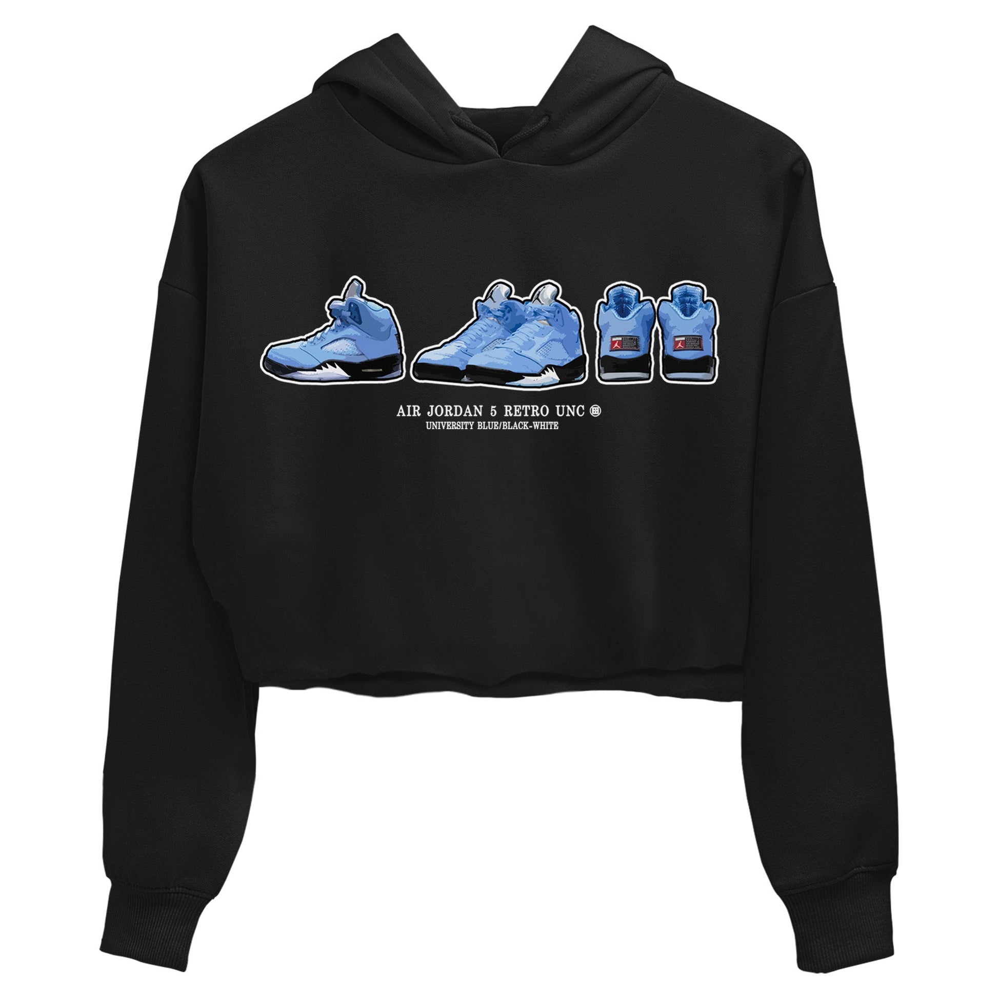 Jordan 5 UNC Jordan Shirts Sneaker Prelude Sneaker Tees Air Jordan 5 Retro UNC Sneaker Release Tees Women's Shirts Black 2