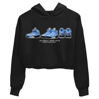Jordan 5 UNC Jordan Shirts Sneaker Prelude Sneaker Tees Air Jordan 5 Retro UNC Sneaker Release Tees Women's Shirts Black 2