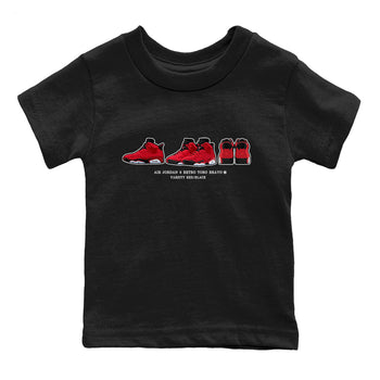 Air Jordan 6 Toro Bravo Sneaker Match Tees Sneaker Prelude Sneaker Tees Air Jordan 6 Toro Tees Kids Shirts Black 2
