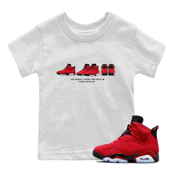 Air Jordan 6 Toro Bravo Sneaker Match Tees Sneaker Prelude Sneaker Tees Air Jordan 6 Toro Tees Kids Shirts White 1