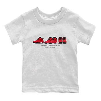 Air Jordan 6 Toro Bravo Sneaker Match Tees Sneaker Prelude Sneaker Tees Air Jordan 6 Toro Tees Kids Shirts White 2
