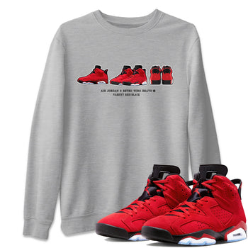 Air Jordan 6 Toro Bravo Sneaker Match Tees Sneaker Prelude Sneaker Tees Air Jordan 6 Toro Tees Unisex Shirts Heather Grey 1