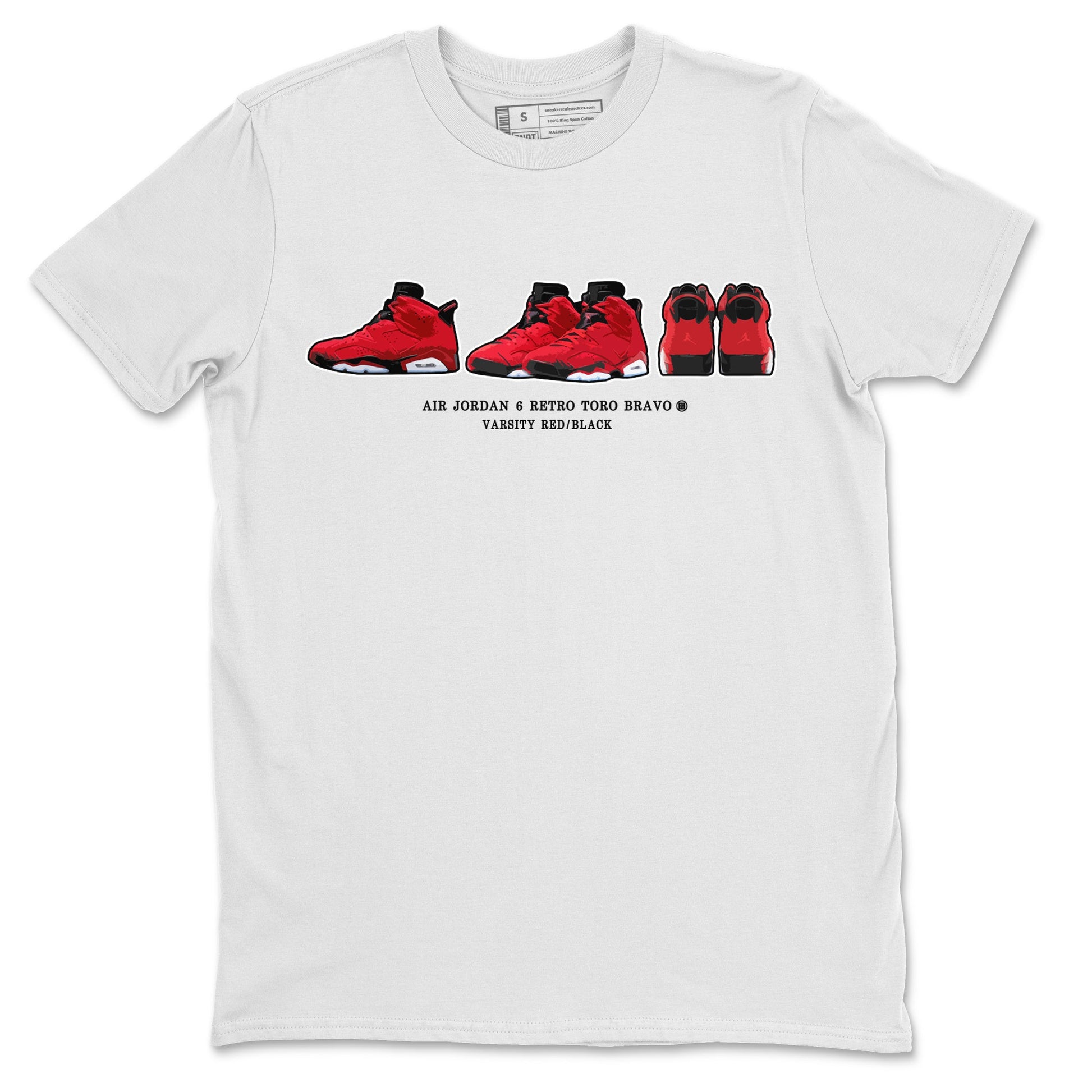 Air Jordan 6 Toro Bravo Sneaker Match Tees Sneaker Prelude Sneaker Tees Air Jordan 6 Toro Tees Unisex Shirts White 2