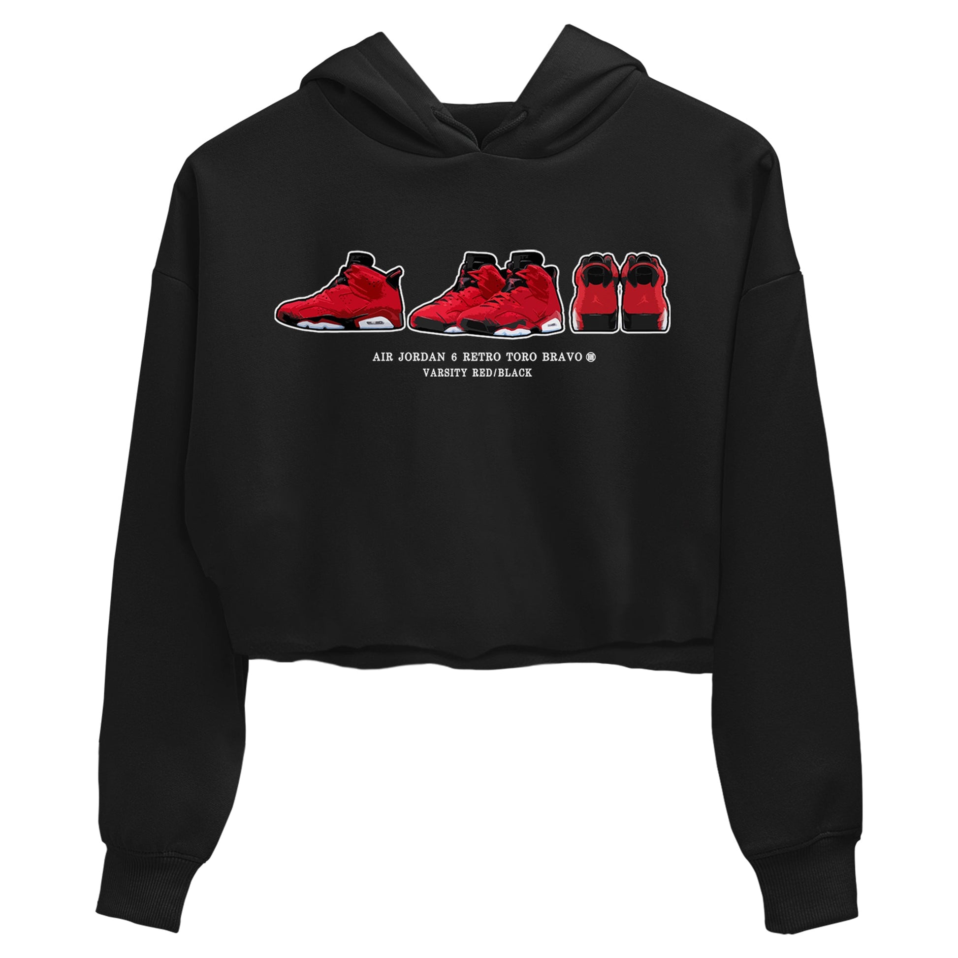 Air Jordan 6 Toro Bravo Sneaker Match Tees Sneaker Prelude Sneaker Tees Air Jordan 6 Toro Tees Women's Shirts Black 2