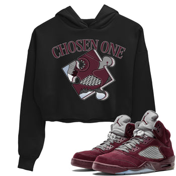 Jordan 5 Burgundy shirt to match jordans Sneaker Puzzle sneaker tees Crew Neck AJ5 Burgundy SNRT Sneaker Release Tees Black 1 Crop T-Shirt
