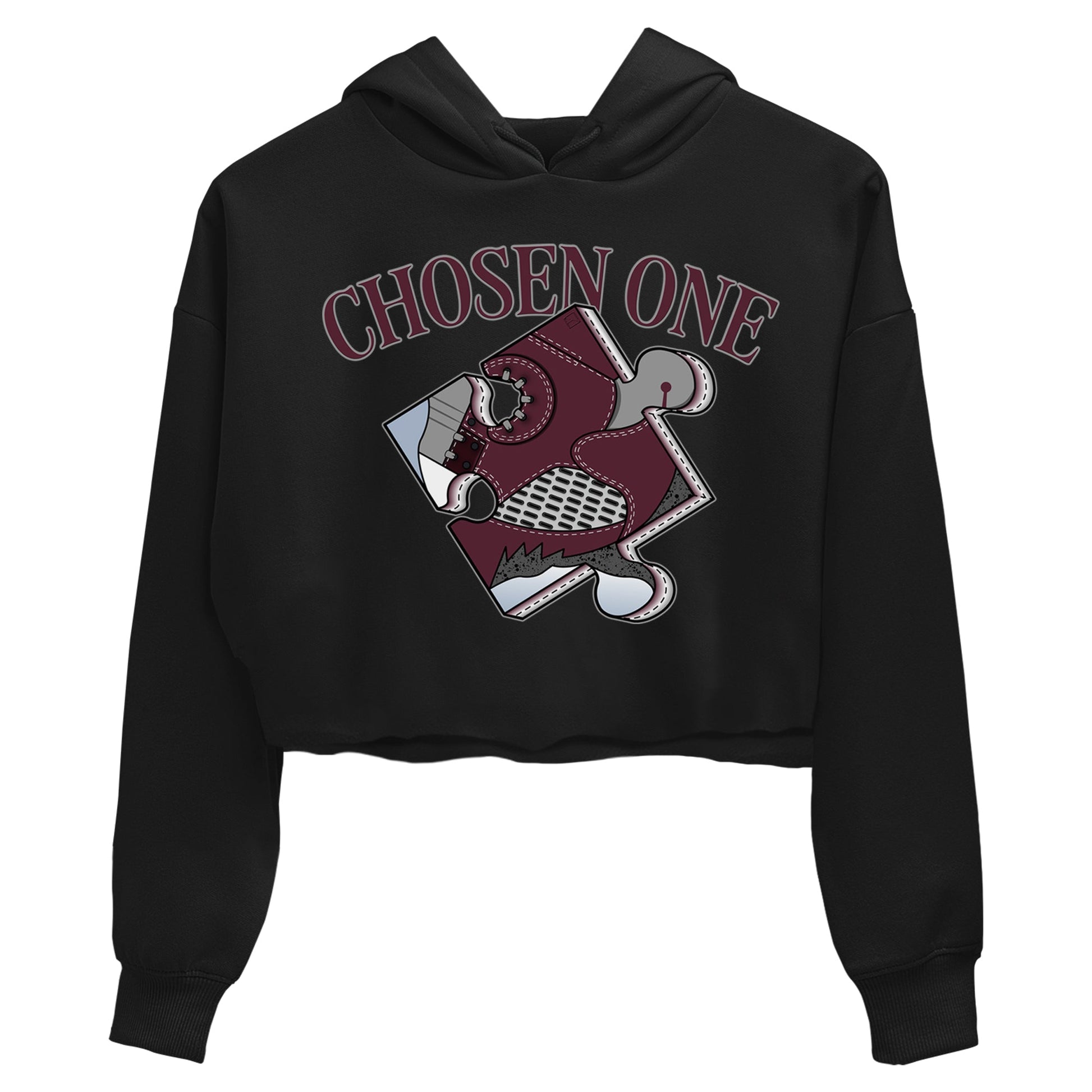Jordan 5 Burgundy shirt to match jordans Sneaker Puzzle sneaker tees Crew Neck AJ5 Burgundy SNRT Sneaker Release Tees Black 2 Crop T-Shirt