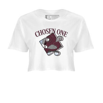 Jordan 5 Burgundy shirt to match jordans Sneaker Puzzle sneaker tees Crew Neck AJ5 Burgundy SNRT Sneaker Release Tees White 2 Crop T-Shirt