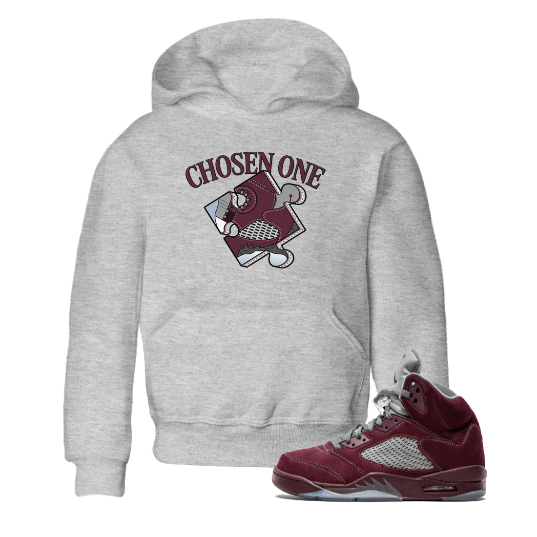 Jordan 5 Burgundy shirt to match jordans Sneaker Puzzle sneaker tees Crew Neck AJ5 Burgundy SNRT Sneaker Release Tees Baby Toddler Heather Grey 1 T-Shirt