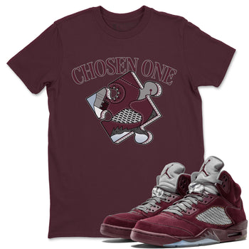 Jordan 5 Burgundy shirt to match jordans Sneaker Puzzle sneaker tees Crew Neck AJ5 Burgundy SNRT Sneaker Release Tees Unisex Casual Shirts Maroon 1 T-Shirt