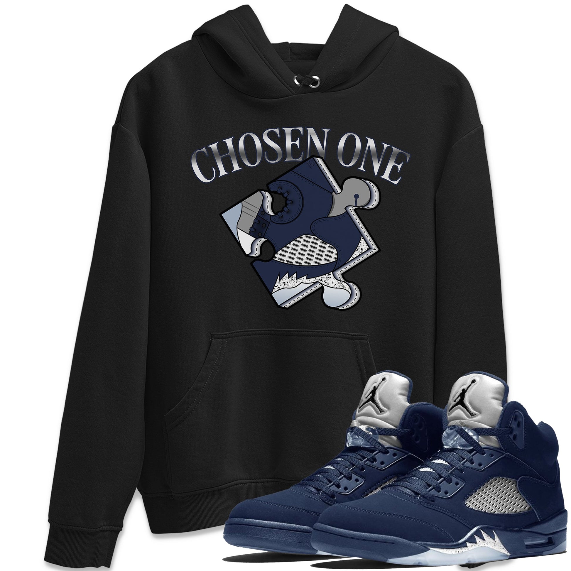 AJ5 Georgetown 5s Navy shirt to match jordans Sneaker Puzzle sneaker tees Crew Neck AJ5 Georgetown 5s Navy SNRT Sneaker Release Tees Unisex Casual Shirts Black 1 T-Shirt