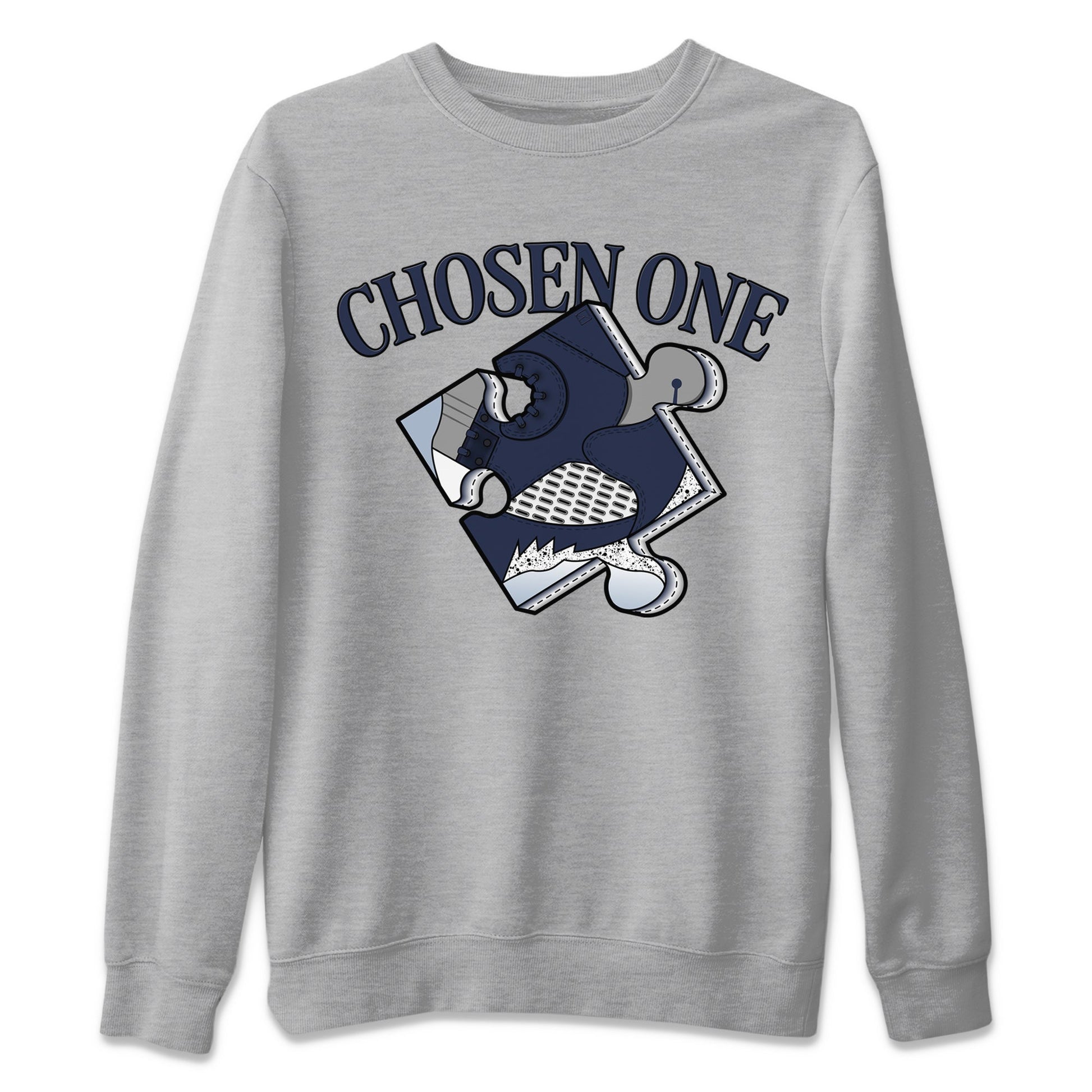 AJ5 Georgetown 5s Navy shirt to match jordans Sneaker Puzzle sneaker tees Crew Neck AJ5 Georgetown 5s Navy SNRT Sneaker Release Tees Unisex Casual Shirts Heather Grey 2 T-Shirt