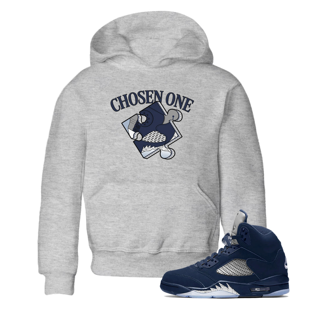 AJ5 Georgetown 5s Navy shirt to match jordans Sneaker Puzzle sneaker tees Crew Neck AJ5 Georgetown 5s Navy SNRT Sneaker Release Tees Baby Toddler Heather Grey 1 T-Shirt