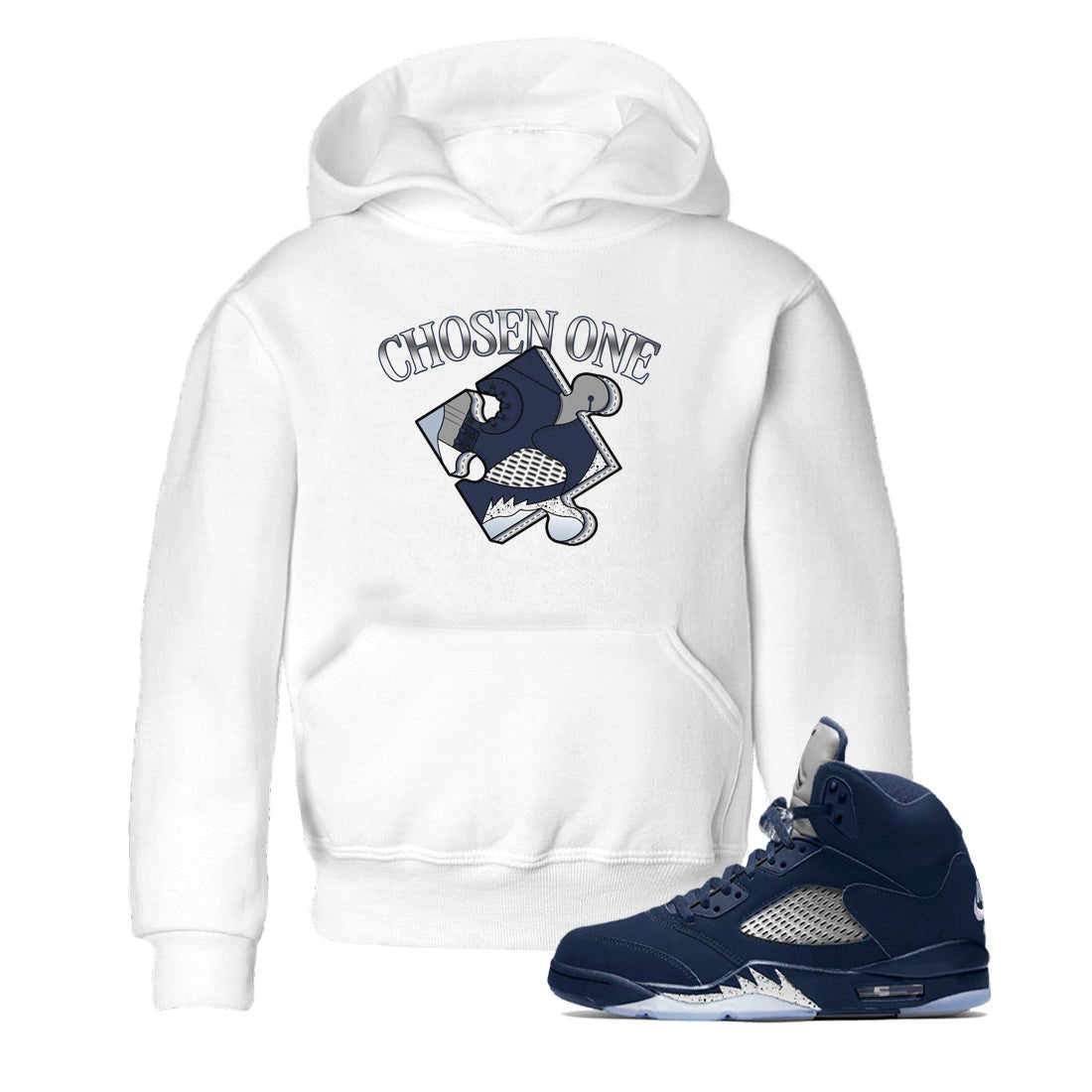 AJ5 Georgetown 5s Navy shirt to match jordans Sneaker Puzzle sneaker tees Crew Neck AJ5 Georgetown 5s Navy SNRT Sneaker Release Tees Baby Toddler White 1 T-Shirt