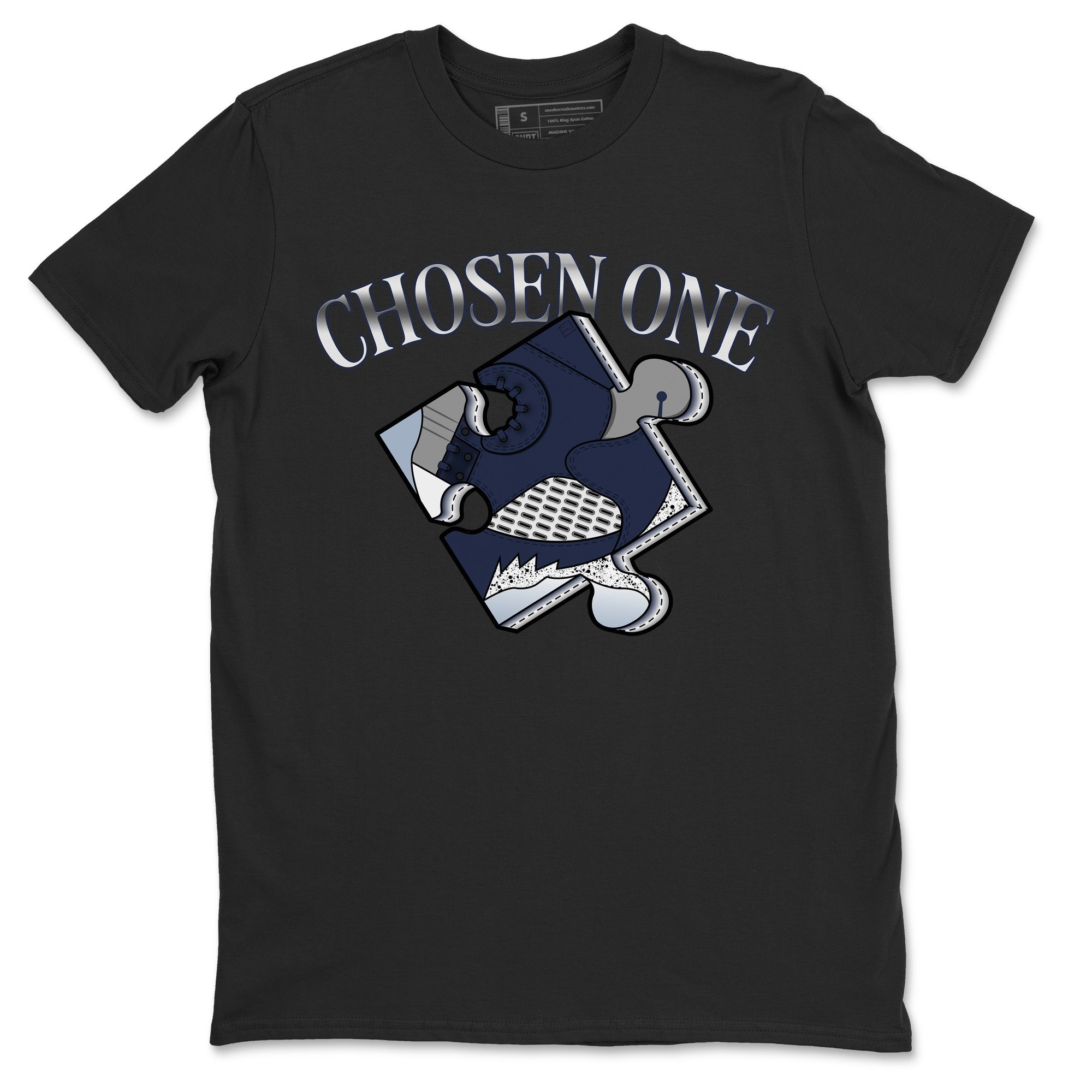 AJ5 Georgetown 5s Navy shirt to match jordans Sneaker Puzzle sneaker tees Crew Neck AJ5 Georgetown 5s Navy SNRT Sneaker Release Tees Unisex Casual Shirts Black 2 T-Shirt