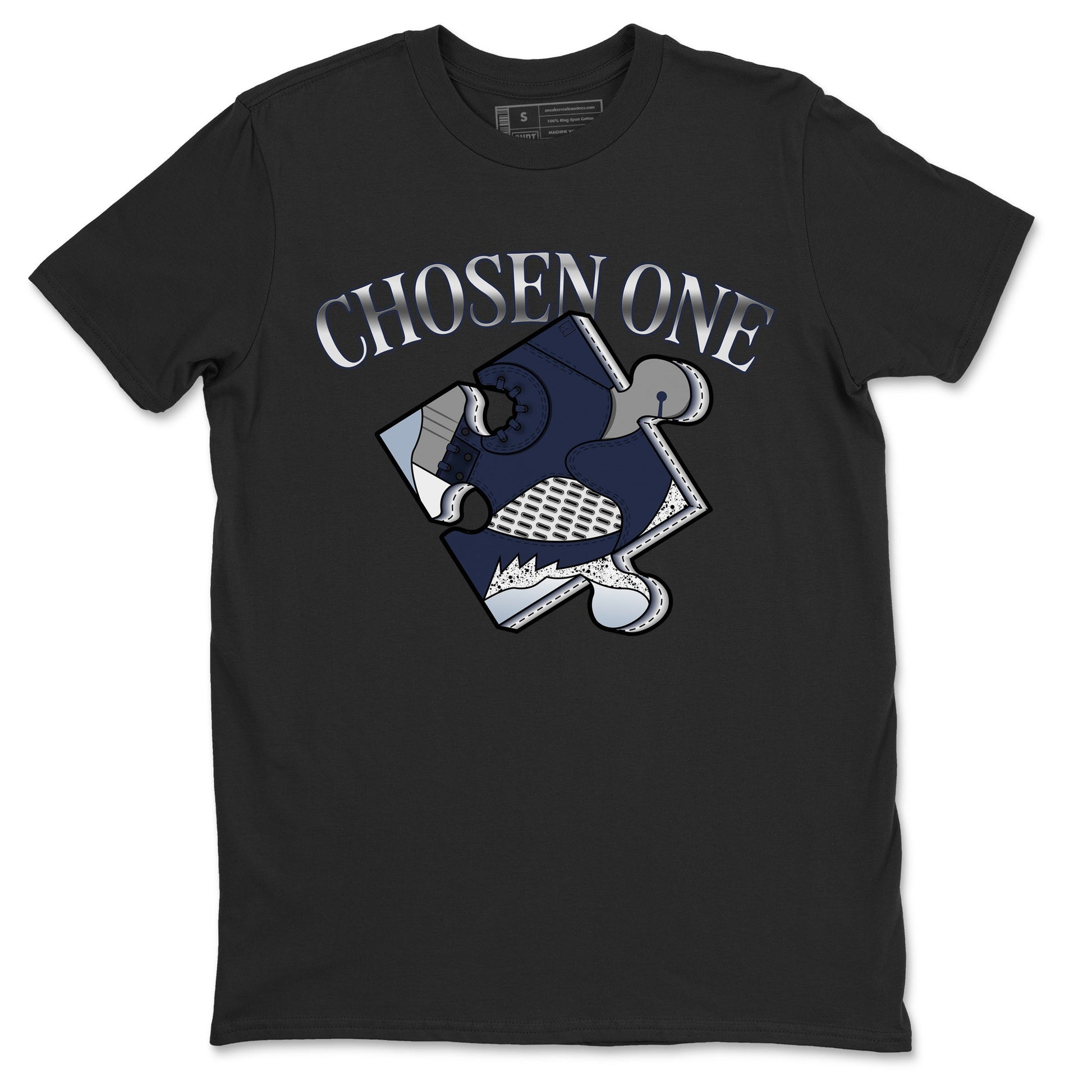 AJ5 Georgetown 5s Navy shirt to match jordans Sneaker Puzzle sneaker tees Crew Neck AJ5 Georgetown 5s Navy SNRT Sneaker Release Tees Unisex Casual Shirts Black 2 T-Shirt