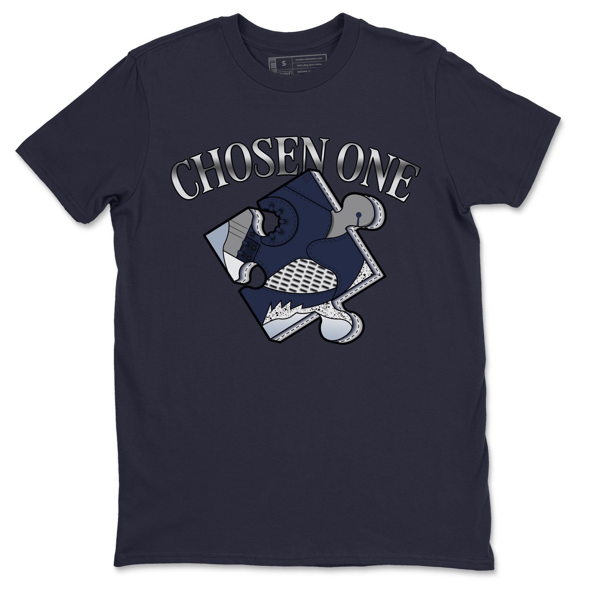 AJ5 Georgetown 5s Navy shirt to match jordans Sneaker Puzzle sneaker tees Crew Neck AJ5 Georgetown 5s Navy SNRT Sneaker Release Tees Unisex Casual Shirts Navy 2 T-Shirt