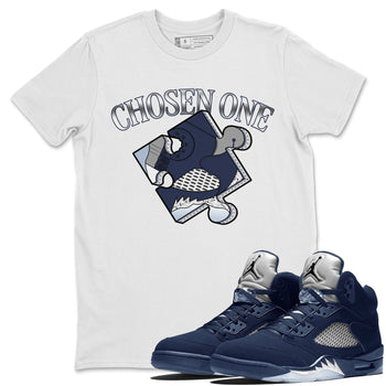 AJ5 Georgetown 5s Navy shirt to match jordans Sneaker Puzzle sneaker tees Crew Neck AJ5 Georgetown 5s Navy SNRT Sneaker Release Tees Unisex Casual Shirts White 1 T-Shirt