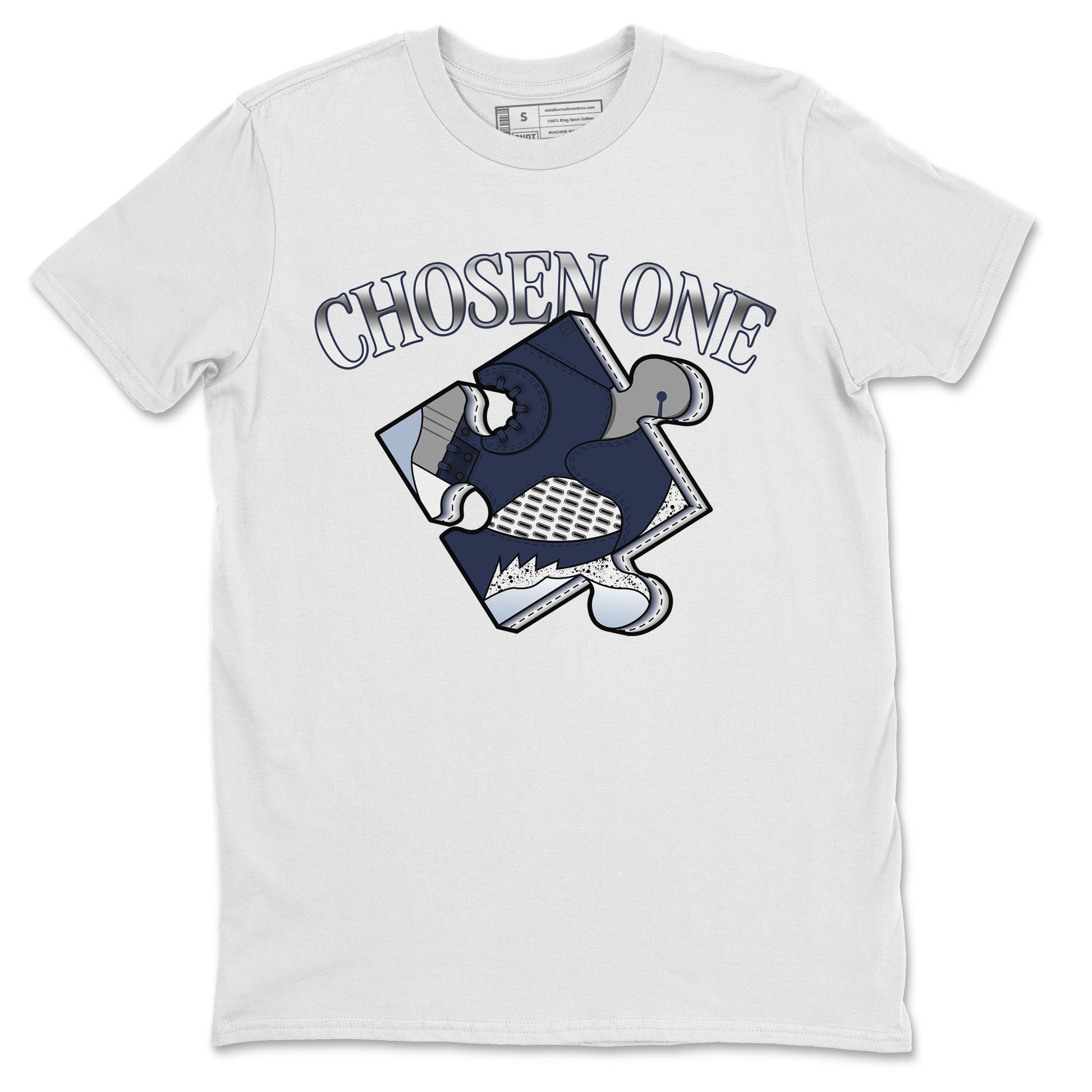 AJ5 Georgetown 5s Navy shirt to match jordans Sneaker Puzzle sneaker tees Crew Neck AJ5 Georgetown 5s Navy SNRT Sneaker Release Tees Unisex Casual Shirts White 2 T-Shirt