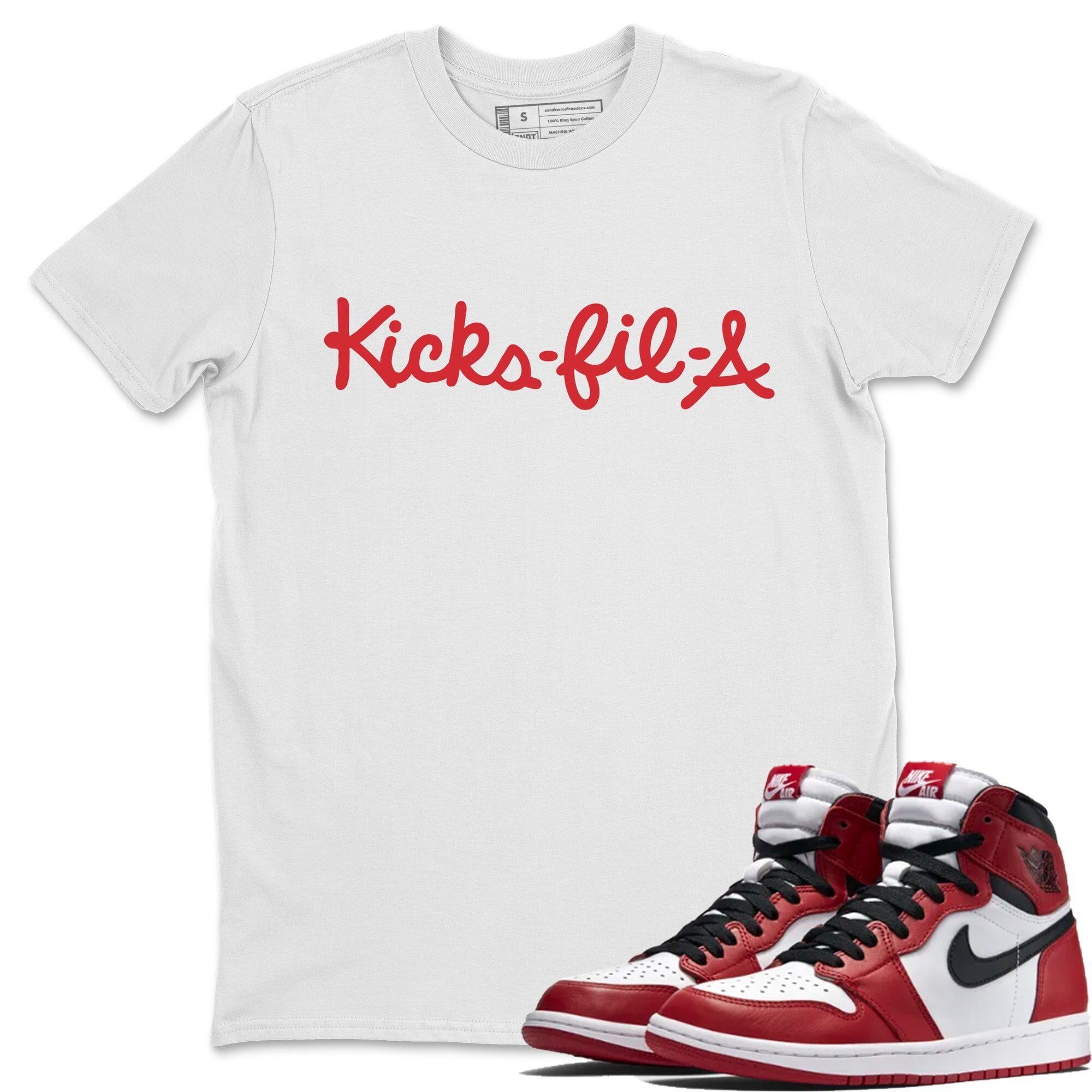 Jordan 1 Varsity Red Sneaker Match Tees Kicks-fil-a Sneaker Tees Jordan 1 Varsity Red Sneaker Release Tees Unisex Shirts