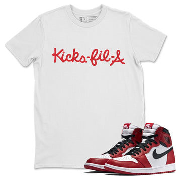 Jordan 1 Varsity Red Sneaker Match Tees Kicks-fil-a Sneaker Tees Jordan 1 Varsity Red Sneaker Release Tees Unisex Shirts