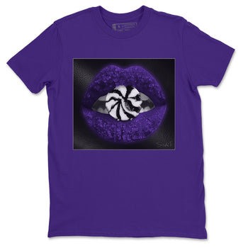 Jordan 1 Court Purple Sneaker Match Tees Lips Candy Sneaker Tees Jordan 1 Court Purple Sneaker Release Tees Unisex Shirts