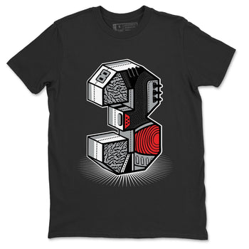 Jordan 3 Black Cement Sneaker Match Tees Three Statue Sneaker Tees Jordan 3 Black Cement Sneaker Release Tees Unisex Shirts