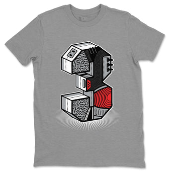 Jordan 3 Black Cement Sneaker Match Tees Three Statue Sneaker Tees Jordan 3 Black Cement Sneaker Release Tees Unisex Shirts