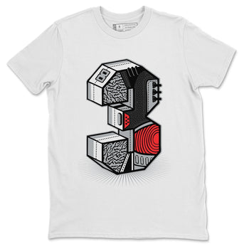 Jordan 3 Black Cement Sneaker Match Tees Three Statue Sneaker Tees Jordan 3 Black Cement Sneaker Release Tees Unisex Shirts