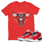 Jordan 3 Unite Sneaker Match Tees AJ3 Bull Head Sneaker Tees Jordan 3 Unite Sneaker Release Tees Unisex Shirts