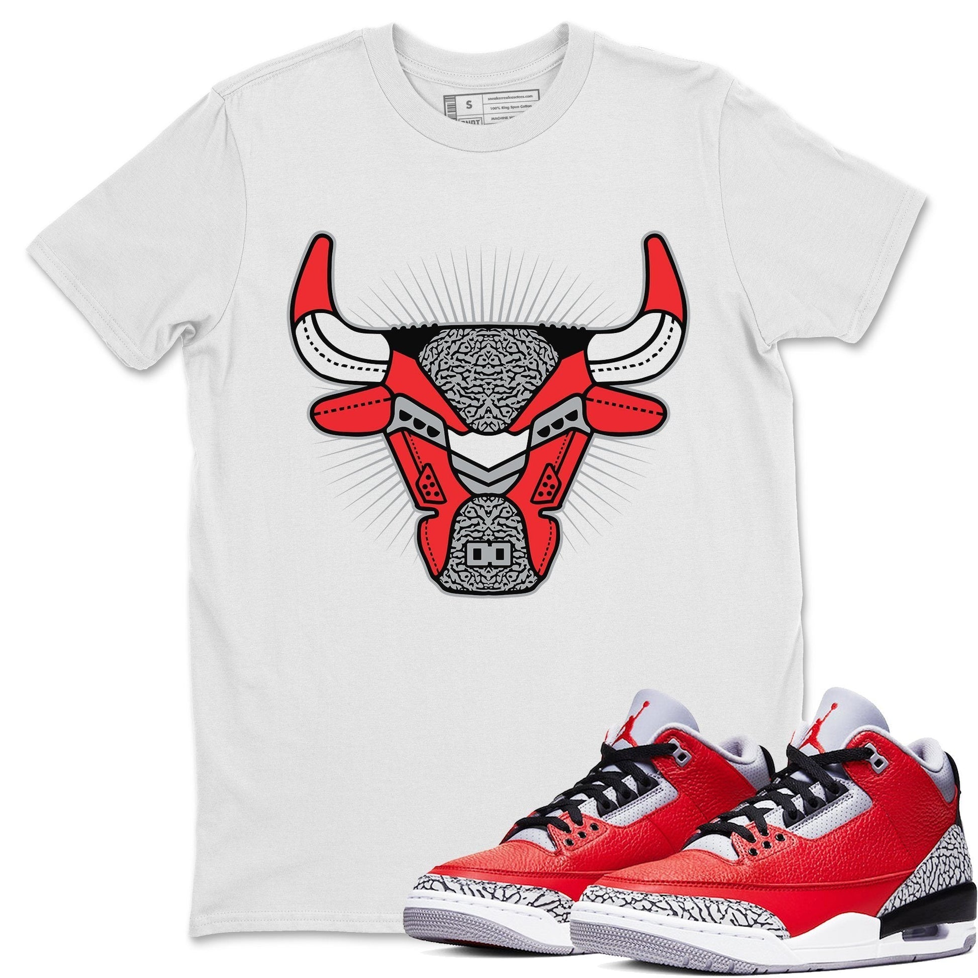 Jordan 3 Unite Sneaker Match Tees AJ3 Bull Head Sneaker Tees Jordan 3 Unite Sneaker Release Tees Unisex Shirts