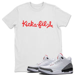 Jordan 3 White Cement Sneaker Match Tees AJ3 Kicks-fil-a Sneaker Tees Jordan 3 White Cement Sneaker Release Tees Unisex Shirts