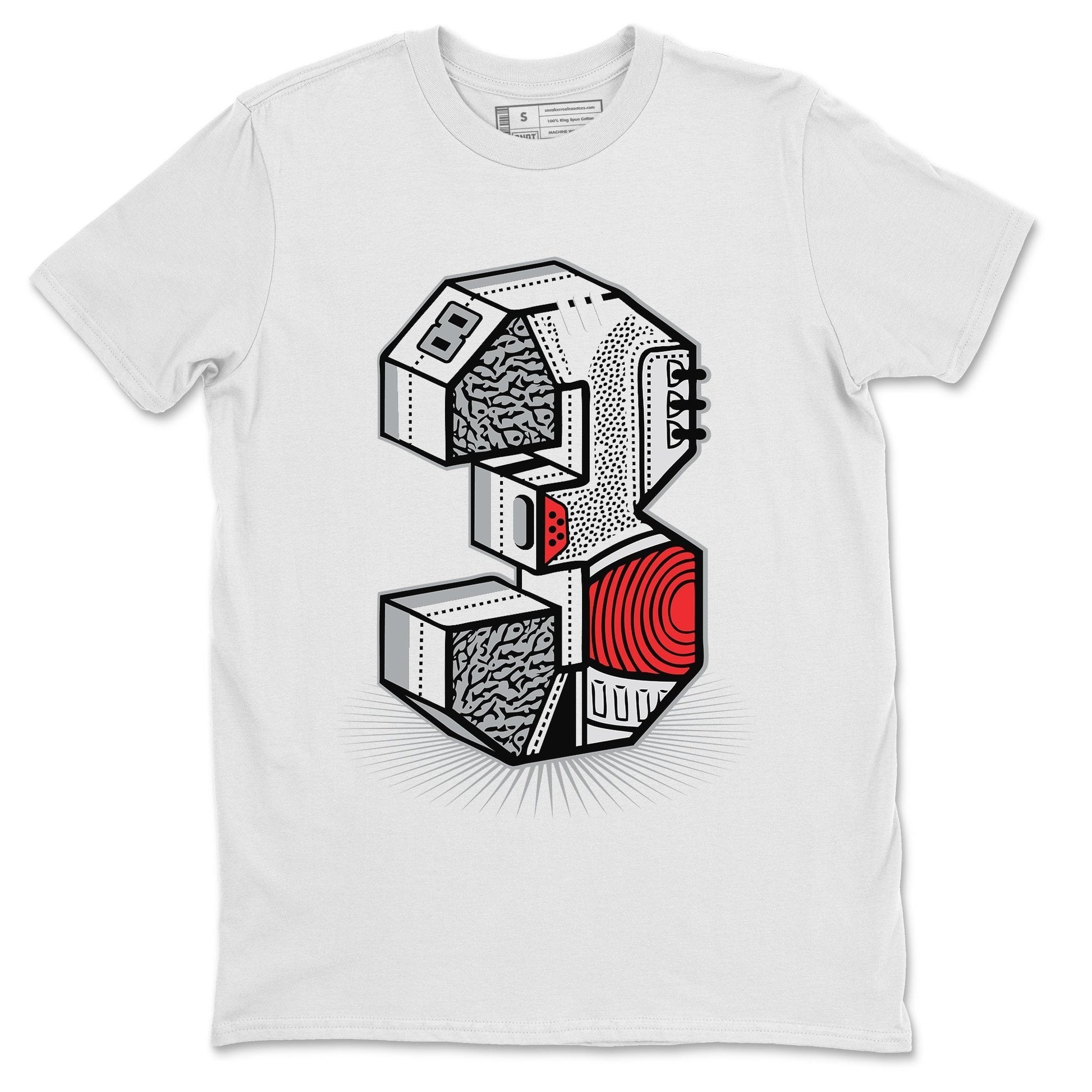 Jordan 3 White Cement Sneaker Match Tees Three Statue Sneaker Tees Jordan 3 White Cement Sneaker Release Tees Unisex Shirts