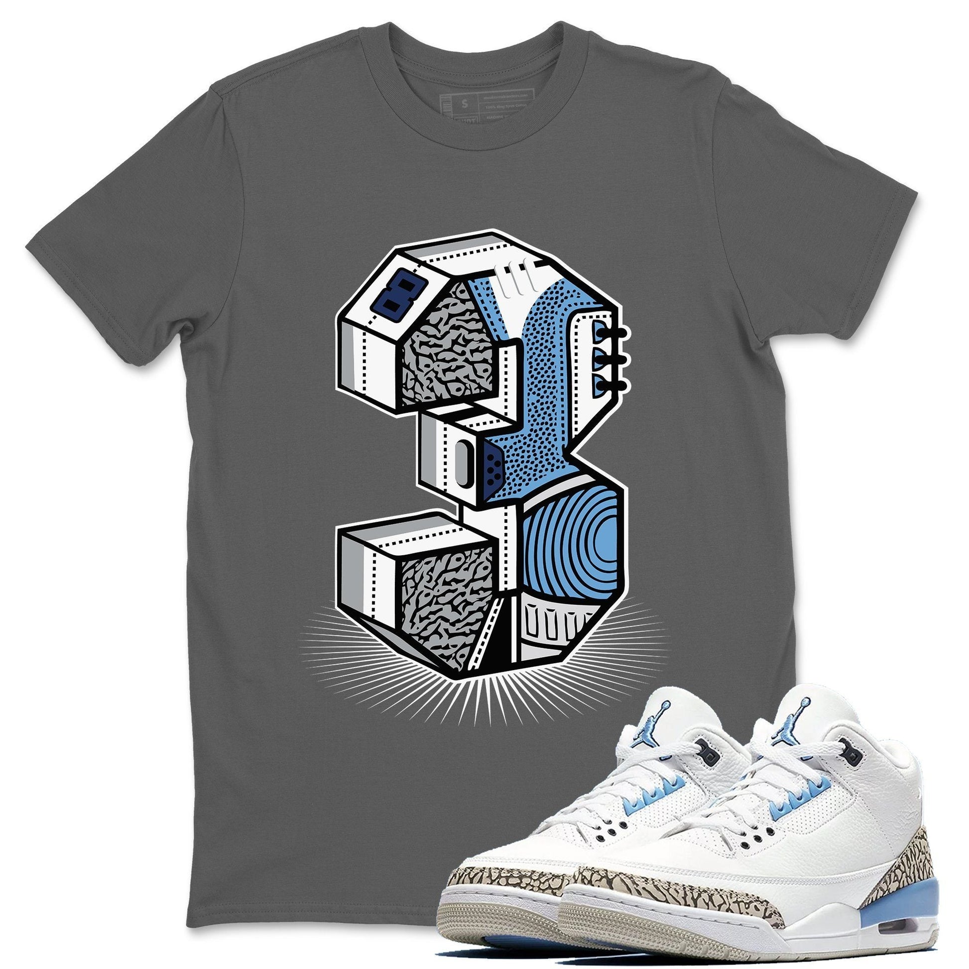 Jordan 3 Valor Blue Sneaker Match Tees Three Statue Sneaker Tees Jordan 3 Valor Blue Sneaker Release Tees Unisex Shirts