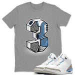 Jordan 3 Valor Blue Sneaker Match Tees Three Statue Sneaker Tees Jordan 3 Valor Blue Sneaker Release Tees Unisex Shirts