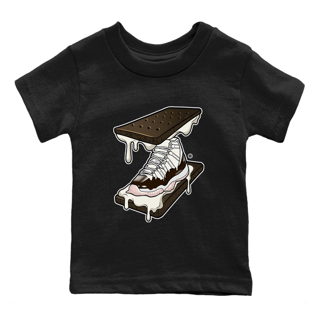 Air Jordan 11 Neapolitan shirt to match jordans Sneaker Sandwich special sneaker matching tees Jordan 11 WMNS Neapolitan SNRT sneaker tees Baby Toddler Black 2 T-Shirt