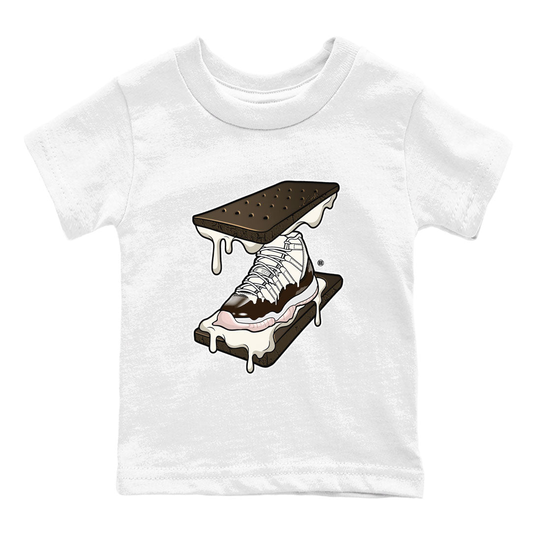 Air Jordan 11 Neapolitan shirt to match jordans Sneaker Sandwich special sneaker matching tees Jordan 11 WMNS Neapolitan SNRT sneaker tees Baby Toddler White 2 T-Shirt