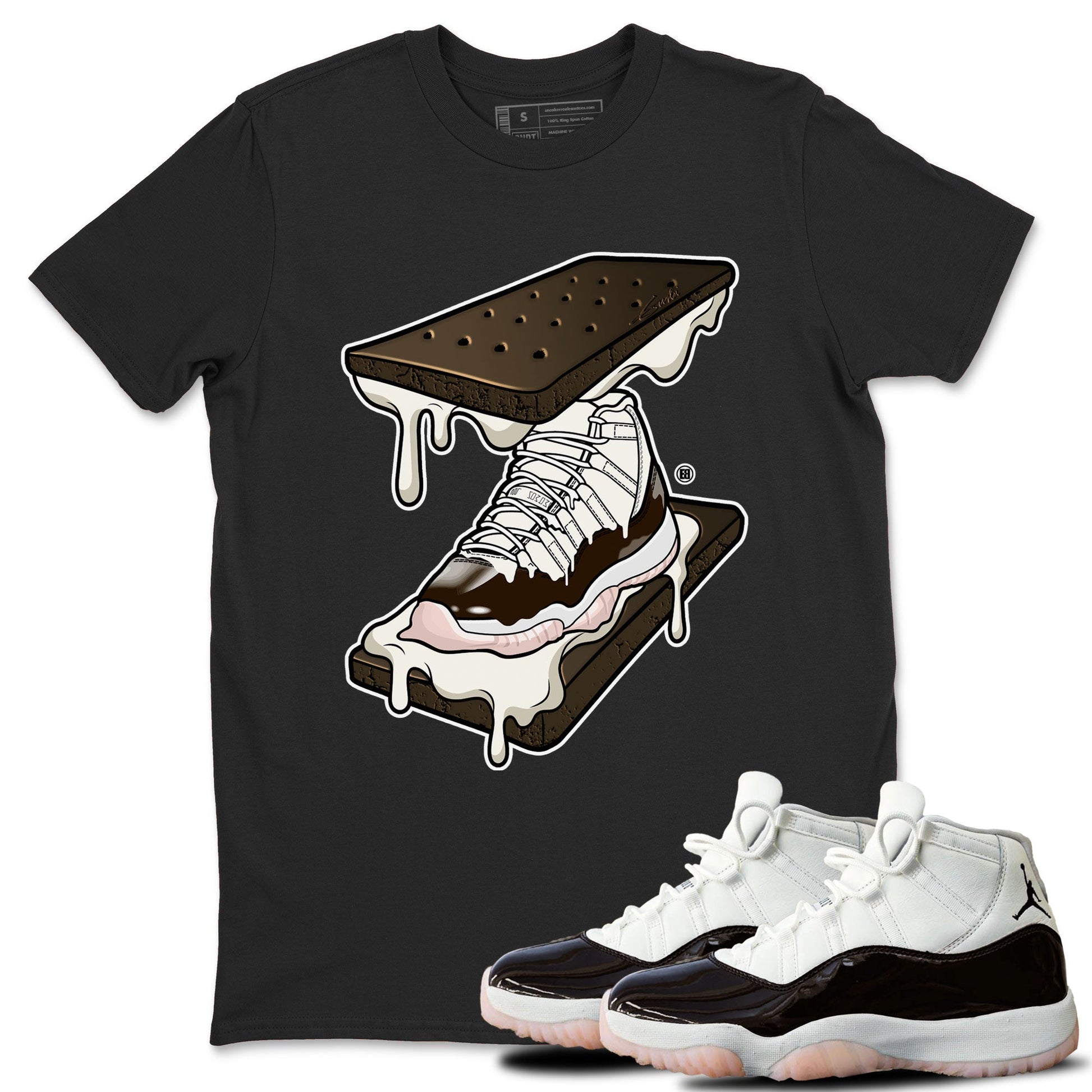 Air Jordan 11 Neapolitan shirt to match jordans Sneaker Sandwich special sneaker matching tees Jordan 11 WMNS Neapolitan SNRT sneaker tees Unisex Black 1 T-Shirt