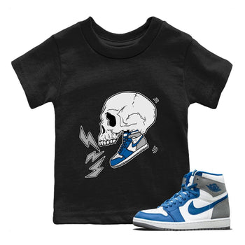 Jordan 1 True Blue Sneaker Match Tees Sneaker Skull Sneaker Tees Jordan 1 True Blue Sneaker Release Tees Kids Shirts