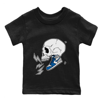 Jordan 1 True Blue Sneaker Match Tees Sneaker Skull Sneaker Tees Jordan 1 True Blue Sneaker Release Tees Kids Shirts