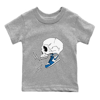 Jordan 1 True Blue Sneaker Match Tees Sneaker Skull Sneaker Tees Jordan 1 True Blue Sneaker Release Tees Kids Shirts