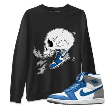 Jordan 1 True Blue Sneaker Match Tees Sneaker Skull Sneaker Tees Jordan 1 True Blue Sneaker Release Tees Unisex Shirts