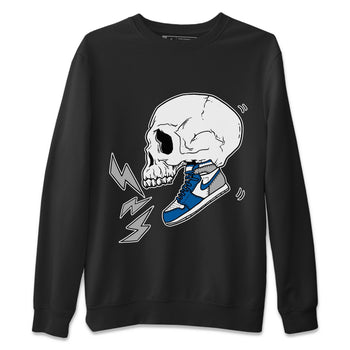 Jordan 1 True Blue Sneaker Match Tees Sneaker Skull Sneaker Tees Jordan 1 True Blue Sneaker Release Tees Unisex Shirts