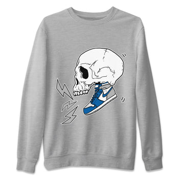 Jordan 1 True Blue Sneaker Match Tees Sneaker Skull Sneaker Tees Jordan 1 True Blue Sneaker Release Tees Unisex Shirts