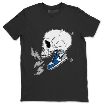 Jordan 1 True Blue Sneaker Match Tees Sneaker Skull Sneaker Tees Jordan 1 True Blue Sneaker Release Tees Unisex Shirts