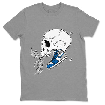 Jordan 1 True Blue Sneaker Match Tees Sneaker Skull Sneaker Tees Jordan 1 True Blue Sneaker Release Tees Unisex Shirts