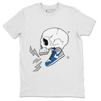 Jordan 1 True Blue Sneaker Match Tees Sneaker Skull Sneaker Tees Jordan 1 True Blue Sneaker Release Tees Unisex Shirts