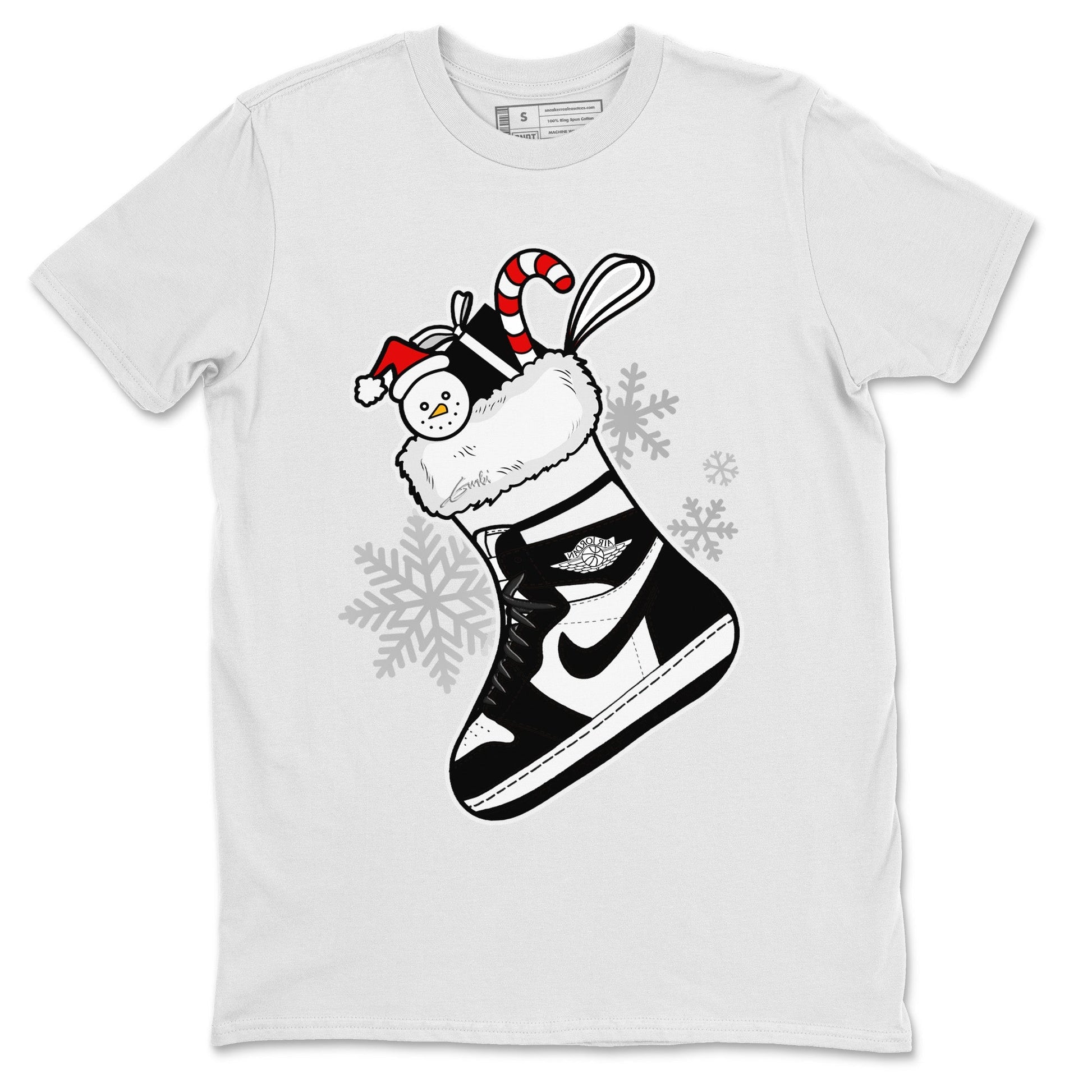 Jordan 1 Black White Sneaker Match Tees Sneaker Stocking Sneaker Tees Jordan 1 Black White Sneaker Release Tees Unisex Shirts